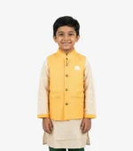 Vibrant Mari Gold Yellow Baby Panjabi for Festive Occasions
