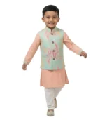 Premium Cotton Pastel Tie-Dye Panjabi - Small Size - Image 2